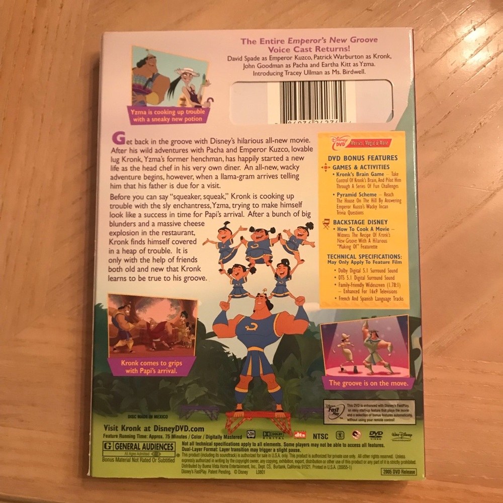 DISNEY'S Kronk's New Groove DVD - Picture 3 of 4
